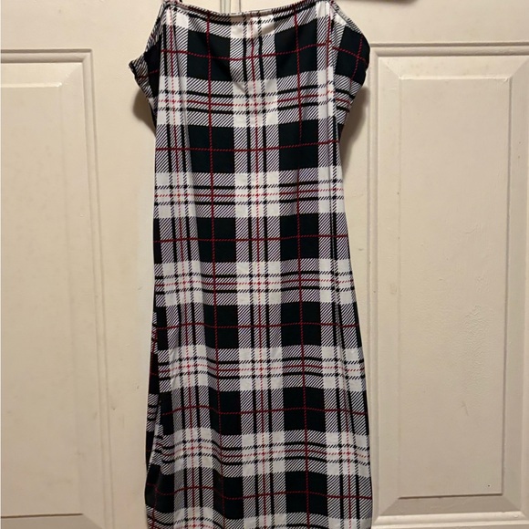Plaid Spaghetti Strap Dress - Picture 2 of 5
